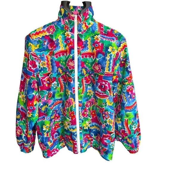 VTG 90’s Koret Francisca Floral Rainbow Bomber Jacket
Windbreaker Track Jacket M - Picture 1 of 8
